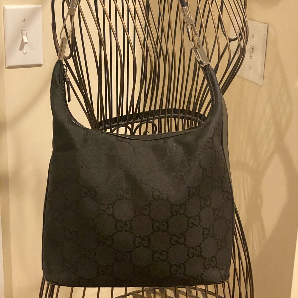 Authentic Gucci GG Nylon Hobo